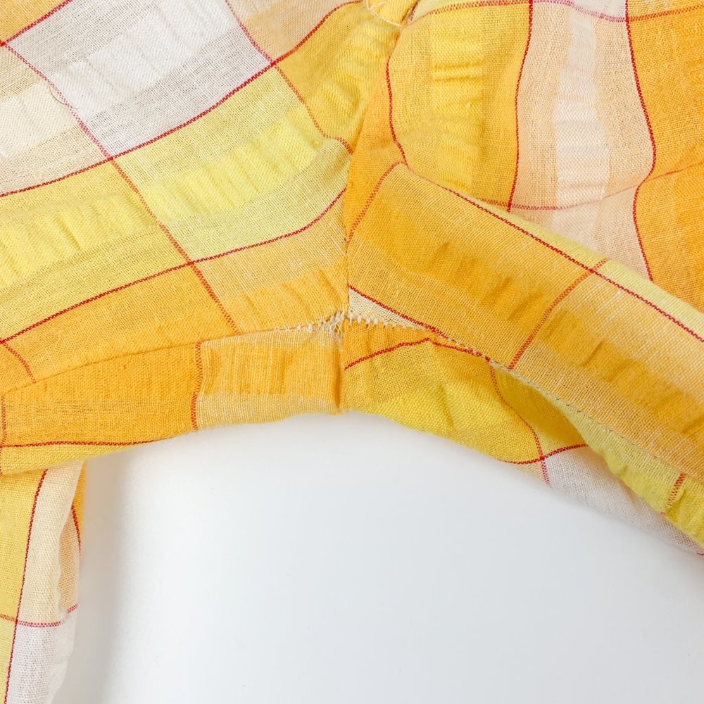 Vintage 60s 70s Plaid High Waisted Flare Pants - Picture 9 of 9